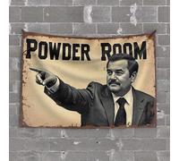 Arazzo da parete in polvere con segno di uomo che indica la grotta degli uomini, decorazione e accessori per bar uomo (100 x 150 cm)