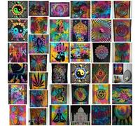 Arazzo da parete indiano mandala hippie zingaro bohemien in cotone psichedelico