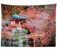 Arazzo Da Parete Japan Temple Japan Daigoji Temple Autumn Scenery Tapestries Multiuso Arazzo Da Appendere Moderni Tapestry Per Festa Dormitorio Living Room 130X152CM