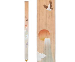 Arazzo Da Parete Kyoto Dipinto A Mano In Lino Primo Sogno Di Capodanno Inverno