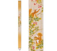 Arazzo Da Parete Kyoto In Lino Dipinto A Mano Ricerca Noci Scoiattolo Autunno