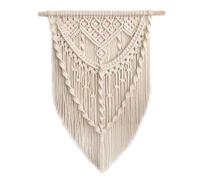 Arazzo da Parete Macrame Arazzi e Tappezzeria in Cotone Arazzo da Parete Camera da Letto Boemo per Appartamento Soggiorno Sfondo Decorazione,White 00b