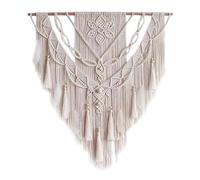 Arazzo da Parete Macrame Arazzi e Tappezzeria in Cotone Arazzo da Parete Camera da Letto Boemo per Appartamento Soggiorno Sfondo Decorazione,White 00d