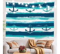 Arazzo Da Parete Maritime Anchors Nautical Art Tapestries Decorazione Arazzi Colorato Tapestry Per Dormitorio Festa Living Room 130X152CM