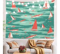 Arazzo Da Parete Maritime Elements Sailing Boats Sea Tapestries Multiuso Arazzi Decorazione Tapestry Per Festa Living Room Camera Da Letto 130X152CM