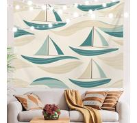 Arazzo Da Parete Maritime Nautical Art Wave Arazzo Da Appendere Multiuso Tapestries Moderni Tapestry Per Camera Da Letto Living Room Dormitorio 130X152CM
