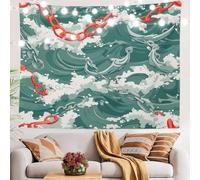 Arazzo Da Parete Maritime Nautical Elements Waves Anchors Tapestries Multiuso Arazzo Da Appendere Colorato Tapestry Per Living Room Dormitorio Camera Da Letto 130X152CM