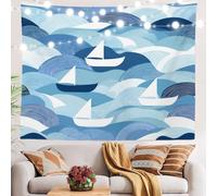 Arazzo Da Parete Maritime Nautical Sailing Boats Arazzo Da Appendere Decorazione Tapestries Moderni Tapestry Per Festa Camera Da Letto Living Room 130X152CM