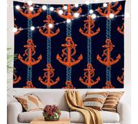 Arazzo Da Parete Maritime Ship Symbol Sailor Tapestries Decorazione Arazzi Colorato Tapestry Per Living Room Camera Da Letto Dormitorio 130X152CM