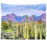Arazzo Da Parete National Park Arizona Desert Mountain Scenery Cactus Saguaro Mexican Western Tapestries Decorazione Arazzo Da Appendere Multiuso Arazzi Per Festa Dormitorio 130X152CM