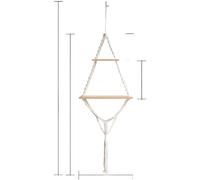 Arazzo da parete rettangolare in cotone intrecciato a mano e mensola per decoraz