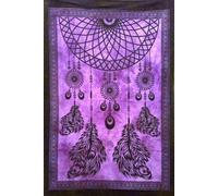 Arazzo da parete VIOLA mandala bohemian hippie arte da parete decorazione cas...