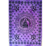 Arazzo da parete VIOLA mandala bohemian hippie arte da parete decorazione cas...