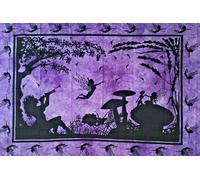 Arazzo da parete VIOLA mandala bohemien hippie arte da parete decorazione cas...