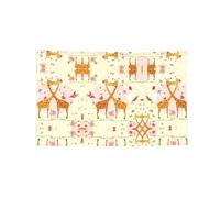 Arazzo decorativo con giraffa, cuore, fiore, farfalla, stampato, in poliestere, con ganci e occhielli, per palestra e garage