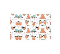 Arazzo decorativo stampato bradipo marrone, striscione in poliestere con ganci e occhielli per palestra e garage