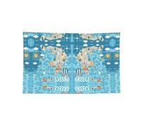 Arazzo decorativo stampato con mappa della Grecia, banner in poliestere con ganci e occhielli per palestra e garage