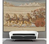 Arazzo Di Illustrazione in miniatura medievale,130cmx150cm Appendere A Parete,Per Soggiorno Camera Letto E Altre Decorazioni Per La Casa Faraone che guida il suo carro attraverso una pianura desertica