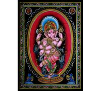Arazzo Dio Ganesh Paillettes Lord Ganpati Bohemian Poster da Appendere a Pare...