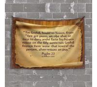 Arazzo divertente Salmo 23: Il Signore è il mio pastore; I Shall Not Want arazzo divertente decorazione per bar arazzo con parole (100 x 150 cm)