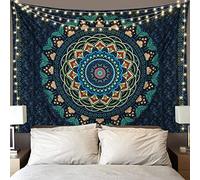 Arazzo estetico con mandala bohemien, arazzo psichedelico, hippie, decorazione da parete per camera da letto, soggiorno, dormitorio