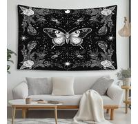 Arazzo Farfalla da sogno Arazzi da Parete Cielo stellato psichedelico Arazzo Telo Indiano Parete Decorazione Camera da Letto Telo Etnico 150x130cm