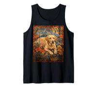 Arazzo Floreale Vintage Yellow Lab Dog Canotta