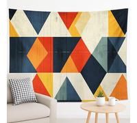 Arazzo geometrico colorato, astratto multicolore, da appendere alla parete, arte moderna decorativa per soggiorno, camera da letto, stile bohémien, 228 x 178 cm