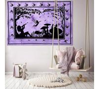 Arazzo indiano in cotone arte dormitorio delle fate angelo arazzi hippie da a...