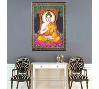 Arazzo indiano Lord Buddha da appendere al muro decorazione casa hippie boho ...