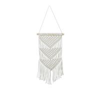 Arazzo macramè triangolare parete merletto muro deco yoga wall hanging crema