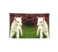 Arazzo orizzontale stampato con capra, bandiera durevole per interni ed esterni per fraternità e festival