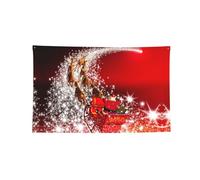 Arazzo orizzontale stampato magico natalizio, resistente per interni ed esterni, per fraternità e festival