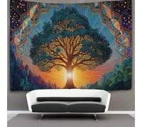 Arazzo Parete Con Stampa Digitale, in Morbido Tessuto in Microfibra,decorazione Per Camera, Motivo:Albero della Vita a Nido d'Ape, Emissione Luce-shaped Albero della vita, Emitting Light,70cmx100cm