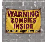 Arazzo per camera da letto, attenzione: cane zombie, One Bite'S All It Takes, arazzo alla moda, accessorio per camera da letto per adolescenti, ragazzi, uomini, bar (75 x 100 cm)