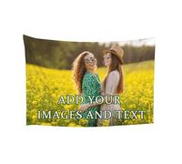 Arazzo Personalizzato, Stampa uno qualsiasi dei vostri Design Foto/Testo/Logo Wall Hanging Art Decor per matrimonio, famiglia, festival, regali di compleanno.75x100cm