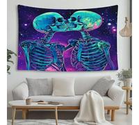 Arazzo scheletro astratto Arazzi da Parete Universo dei sogni Arazzo Telo Indiano Parete Decorazione Camera da Letto Telo Etnico 150x130cm