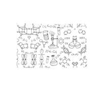 Arazzo stampato della decorazione della stanza della stampa di chimica, banner del poliestere con i ganci e gli occhielli per la palestra e il garage