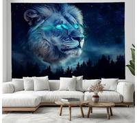 Arazzo Stella del Leone 2, Telo da Parete corpi celesti fantastici 1, Tapisserie blu, Pianta Botanica per Soggiorno Camera da Letto Dormitorio, Decorazione da Parete, 100x150cm