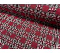 Arazzo tartan rosso scozzese tessuto natalizio a quadri tappezzeria larghezza...