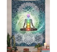 Arazzo verticale dei chakra, decorazione da parete con sette chakra, per yoga, meditazione, zen, decorazione da appendere alla parete, per camera da letto, hippie, loto spirituale, poster, coperta da