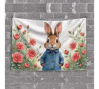 Arazzo vintage con scritta "Choosing Faith, Hope, Love, Peace And Joy Today", per camera da letto e porta, con parole (100 x 150 cm)