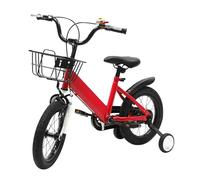 ARBGO Bicicletta per bambini da 14 pollici, con ruote di sostegno, cestello, bicicletta per bambini, freno a morsetto anteriore, freno di supporto posteriore, manubrio regolabile in altezza e sedile