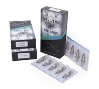 ARBGO Set di 50 aghi per tatuaggio, 3RL 5RL 7RL 9RL 11RL, modulo Needle Cartridge Liner per sopracciglia labbra