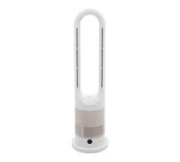 ARBGO Ventilatore moderno senza ali, ventilatore senza rotore con funzione fredda e calda, 8 velocità, timer 9H, ventilatore a torre molto silenzioso, per ufficio, casa e camera da letto (oro rosa)