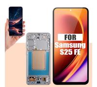 Arbilato Schermo OLED di ricambio per Samsung Galaxy S25 FE SM-S731B, SM-S731B/DS con telaio, schermo rotto fisso, kit di montaggio touch screen ad alta luminosità