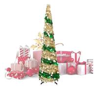 Árbol De Navidad Artificial, Diseño Tipo Lápiz Desplegable, Decoración Para Interior, Chimenea, Esquina, Porche, Apartamento, Oficina, Carnaval, Día De La Madre, Hogar, Fiesta, Tempora