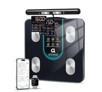 arboleaf Bilancia Impedenziometrica con 8 Elettrodi, Bilancia Pesapersone Intelligente con Bluetooth e APP, Ampio Display per Analisi Corporea, BMI, Massa Magra e Grassa, 50 Metriche, Capacità 180 kg