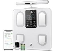 arboleaf Bilancia Intelligente con Analisi Corporea, Bilancia Impedenziometrica con 8 Elettrodi Sensori e Grande display, con Bluetooth e APP, 50 Metriche, Capacità 180 kg