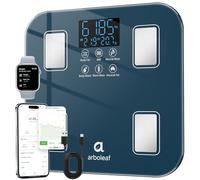arboleaf Bilancia Pesapersone Intelligente, Bilancia Composizione Corporea con APP, Bilancia Impedenziometrica Tecnologia BIA a 4 Elettrodi con 14 Parametri, Ricaricabile USB-C, Capacità 180kg